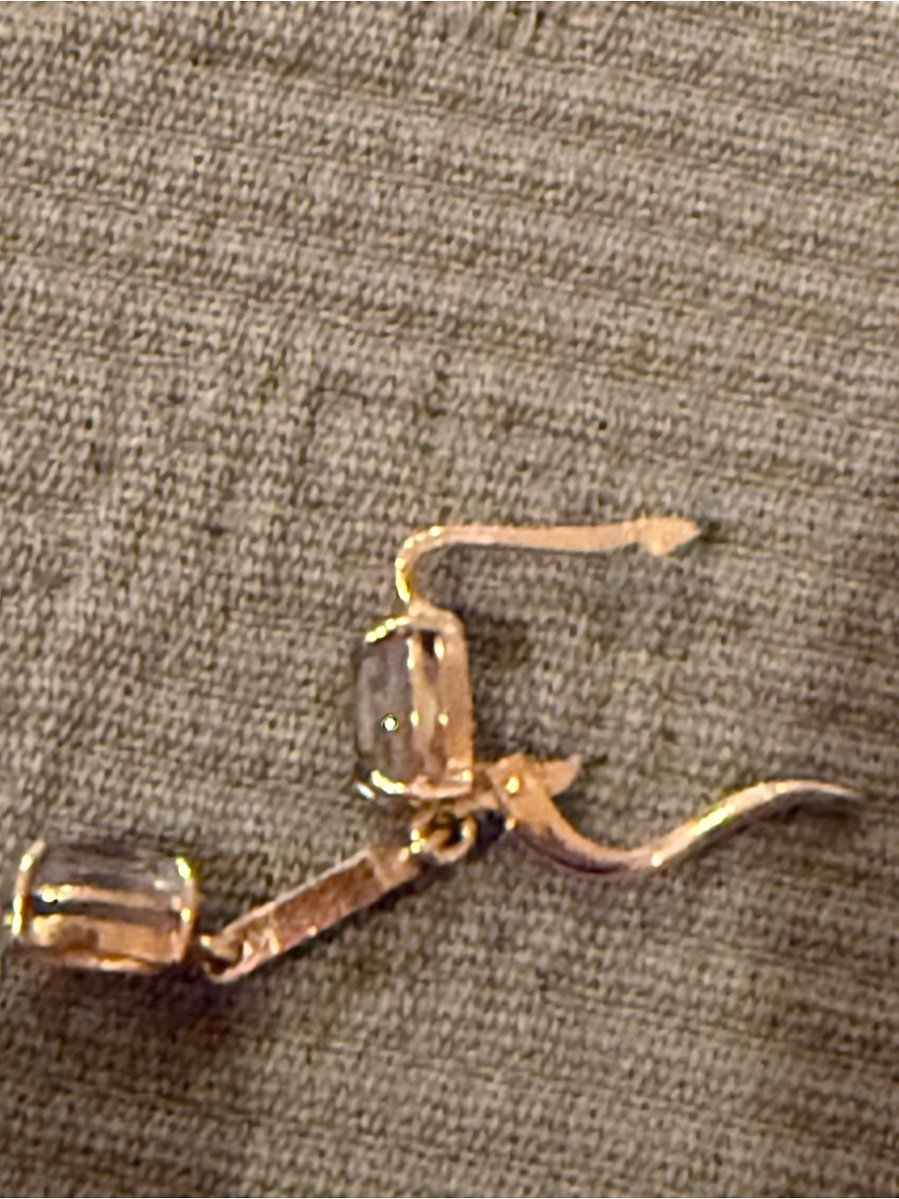 Vintage 18Kt Italian Gold Drop Light Blue Stone Earrings - Women Jewelry - Picture 8 of 10